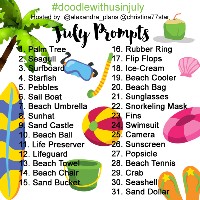 Join the #doodlewithusinjuly challenge!