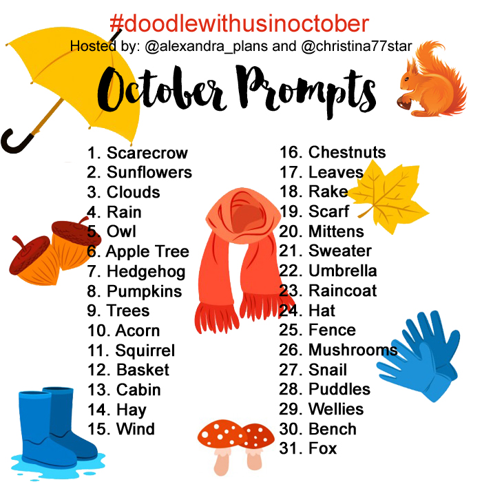 Join the #doodlewithusinoctober challenge!